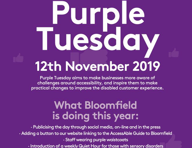 Bloomfield Shopping Centre Purple Tuesday